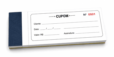 Bloco Cupom Serrilhado/Picote 100 folhas Tam. 15x6 cm 1 via