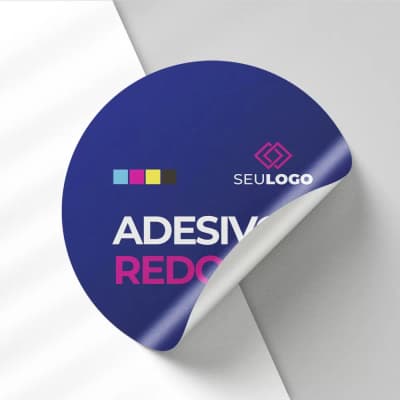 Adesivo 130 gramas Fotografico 4,5x4,5 cm Redondo