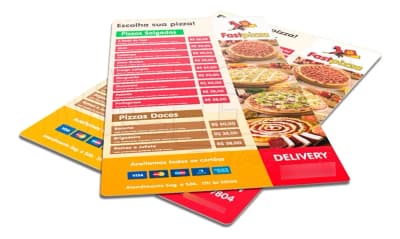 Cardapio PVC Tamanho 18x21 cm
