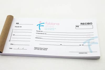 Bloco Recibo simples (20x10 cm)