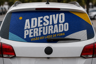 Adesivo Perfurado + Aplicação